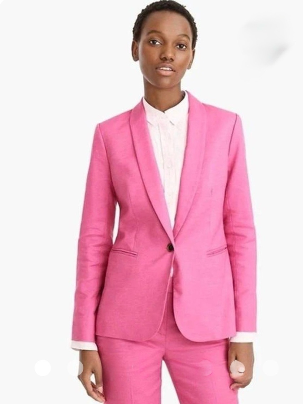 J. Crew Parke Blazer in Pink Linen Blend